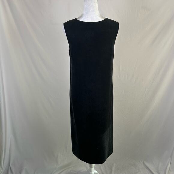 Tommy Bahama Black Silk Sleeveless Shift Dress Small Palm Tree Burnout Tropical - Picture 4 of 5